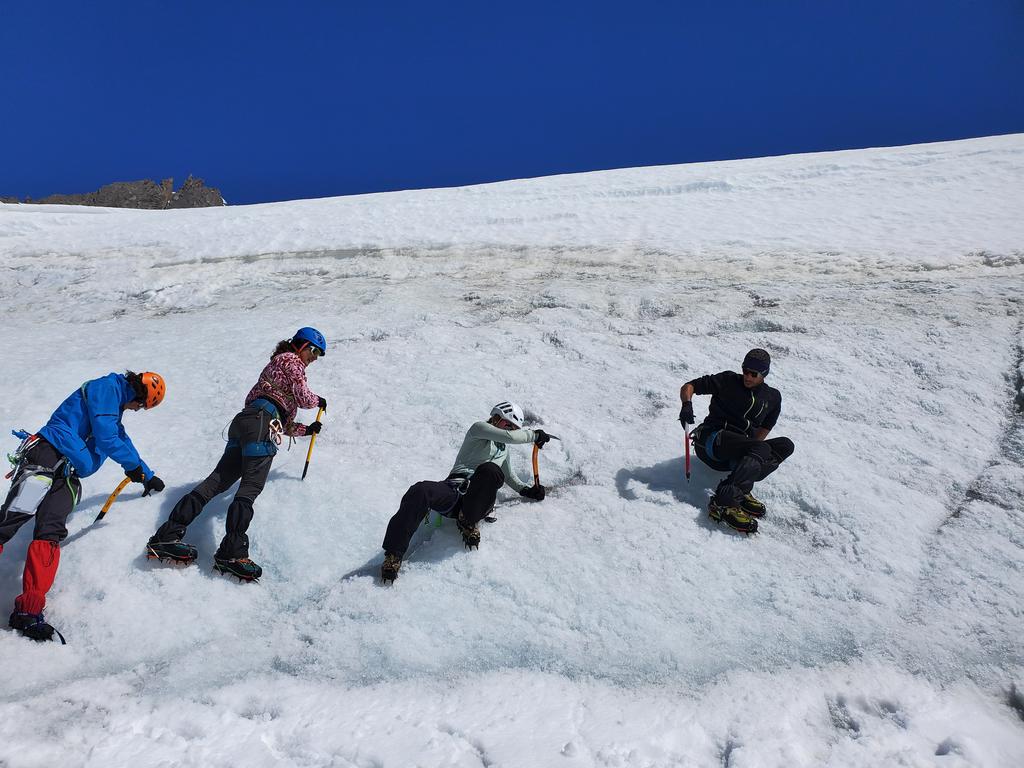 Progression sur glacier