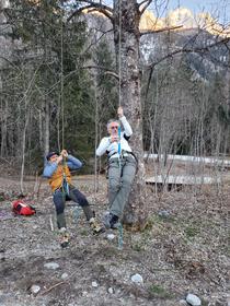 Sortie de crevasse, TP dans les bois