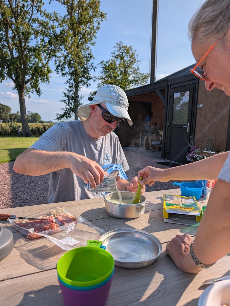 Mousseline jambon au camping de Schokland